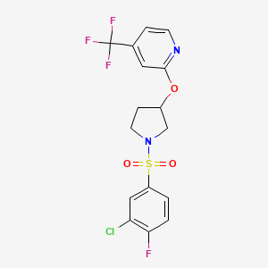 2-((1-((3-Chloro-4-fluorophenyl)sulfonyl)pyrrolidin-3-yl)oxy)-4-(trifluoromethyl)pyridine