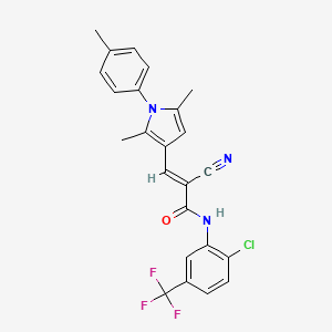 (E)-N-[2-chloro-5-(trifluoromethyl)phenyl]-2-cyano-3-[2,5-dimethyl-1-(4-methylphenyl)pyrrol-3-yl]prop-2-enamide