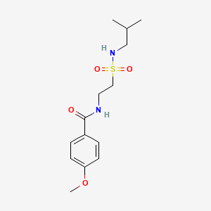 molecular formula C14H22N2O4S B2423386 N-(2-(N-异丁基磺酰胺基)乙基)-4-甲氧基苯甲酰胺 CAS No. 899979-69-2