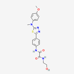 N1-(2-hydroxyethyl)-N2-(4-(5-((4-methoxyphenyl)(methyl)amino)-1,3,4-thiadiazol-2-yl)phenyl)oxalamide
