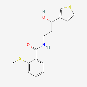N-(3-hydroxy-3-(thiophen-3-yl)propyl)-2-(methylthio)benzamide