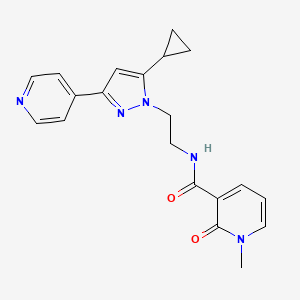 N-(2-(5-cyclopropyl-3-(pyridin-4-yl)-1H-pyrazol-1-yl)ethyl)-1-methyl-2-oxo-1,2-dihydropyridine-3-carboxamide