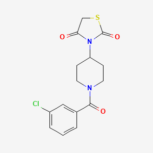 3-(1-(3-Chlorobenzoyl)piperidin-4-yl)thiazolidine-2,4-dione