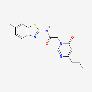N-(6-methylbenzo[d]thiazol-2-yl)-2-(6-oxo-4-propylpyrimidin-1(6H)-yl)acetamide