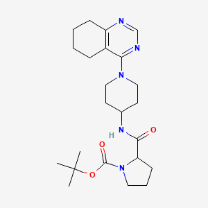 Tert-butyl 2-((1-(5,6,7,8-tetrahydroquinazolin-4-yl)piperidin-4-yl)carbamoyl)pyrrolidine-1-carboxylate