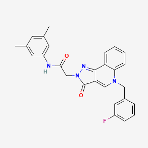 N-(3,5-dimethylphenyl)-2-(5-(3-fluorobenzyl)-3-oxo-3,5-dihydro-2H-pyrazolo[4,3-c]quinolin-2-yl)acetamide