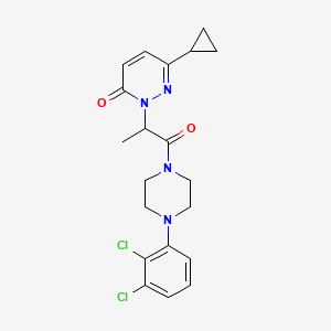 6-cyclopropyl-2-(1-(4-(2,3-dichlorophenyl)piperazin-1-yl)-1-oxopropan-2-yl)pyridazin-3(2H)-one