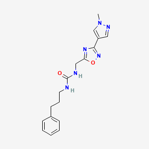 1-((3-(1-methyl-1H-pyrazol-4-yl)-1,2,4-oxadiazol-5-yl)methyl)-3-(3-phenylpropyl)urea