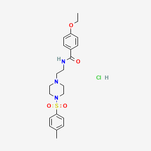 molecular formula C22H30ClN3O4S B2423421 4-ethoxy-N-(2-(4-tosylpiperazin-1-yl)ethyl)benzamide hydrochloride CAS No. 1189708-04-0