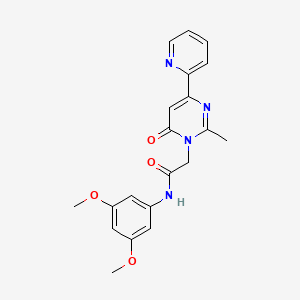 molecular formula C20H20N4O4 B2423422 N-(3,5-dimethoxyphenyl)-2-(2-methyl-6-oxo-4-(pyridin-2-yl)pyrimidin-1(6H)-yl)acetamide CAS No. 1251605-12-5