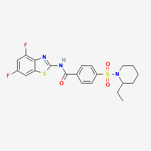 N-(4,6-difluoro-1,3-benzothiazol-2-yl)-4-[(2-ethylpiperidin-1-yl)sulfonyl]benzamide