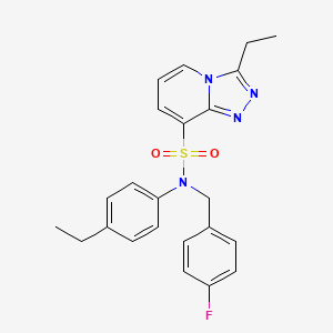 molecular formula C23H23FN4O2S B2423433 3-ethyl-N-(4-ethylphenyl)-N-(4-fluorobenzyl)[1,2,4]triazolo[4,3-a]pyridine-8-sulfonamide CAS No. 1251686-75-5