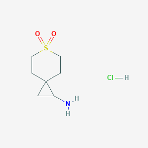 6,6-Dioxo-6$l^{6}-thiaspiro[2.5]octan-2-amine;hydrochloride