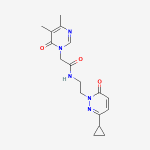 N-(2-(3-cyclopropyl-6-oxopyridazin-1(6H)-yl)ethyl)-2-(4,5-dimethyl-6-oxopyrimidin-1(6H)-yl)acetamide