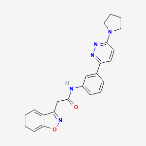 2-(benzo[d]isoxazol-3-yl)-N-(3-(6-(pyrrolidin-1-yl)pyridazin-3-yl)phenyl)acetamide