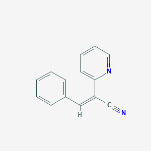 molecular formula C14H10N2 B2423457 3-Phenyl-2-(pyridin-2-yl)prop-2-enenitrile CAS No. 22345-98-8
