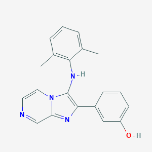 3-[3-(2,6-Dimethylanilino)imidazo[1,2-a]pyrazin-2-yl]phenol