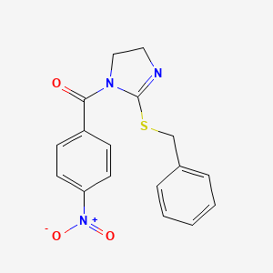 (2-Benzylsulfanyl-4,5-dihydroimidazol-1-yl)-(4-nitrophenyl)methanone