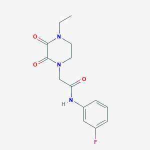 molecular formula C14H16FN3O3 B2423476 2-(4-ethyl-2,3-dioxopiperazin-1-yl)-N-(3-fluorophenyl)acetamide CAS No. 868680-41-5