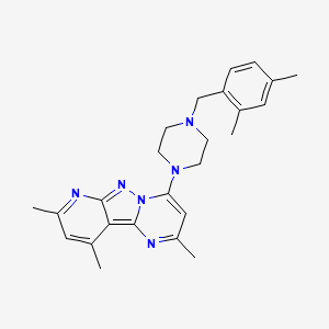4-(4-(2,4-Dimethylbenzyl)piperazin-1-yl)-2,8,10-trimethylpyrido[2',3':3,4]pyrazolo[1,5-a]pyrimidine