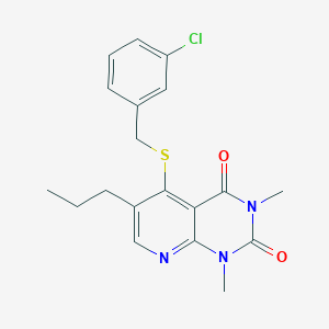 5-((3-chlorobenzyl)thio)-1,3-dimethyl-6-propylpyrido[2,3-d]pyrimidine-2,4(1H,3H)-dione