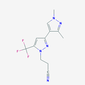 3-[3-(1,3-Dimethylpyrazol-4-yl)-5-(trifluoromethyl)pyrazol-1-yl]propanenitrile