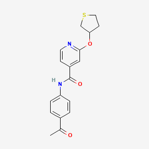 N-(4-acetylphenyl)-2-((tetrahydrothiophen-3-yl)oxy)isonicotinamide