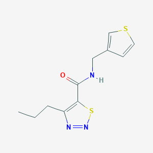 molecular formula C11H13N3OS2 B2423487 4-丙基-N-(噻吩-3-基甲基)-1,2,3-噻二唑-5-甲酰胺 CAS No. 1210939-33-5