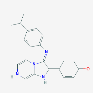 4-[3-(4-propan-2-ylphenyl)imino-1,7-dihydroimidazo[1,2-a]pyrazin-2-ylidene]cyclohexa-2,5-dien-1-one