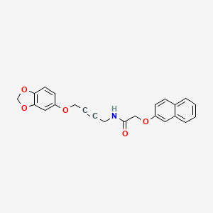 N-(4-(benzo[d][1,3]dioxol-5-yloxy)but-2-yn-1-yl)-2-(naphthalen-2-yloxy)acetamide