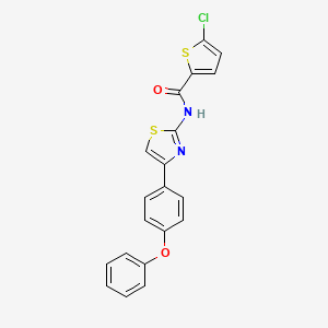 molecular formula C20H13ClN2O2S2 B2423491 5-chloro-N-[4-(4-phenoxyphenyl)-1,3-thiazol-2-yl]thiophene-2-carboxamide CAS No. 325987-30-2