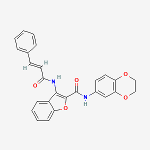 3-cinnamamido-N-(2,3-dihydrobenzo[b][1,4]dioxin-6-yl)benzofuran-2-carboxamide