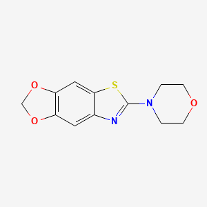 molecular formula C12H12N2O3S B2423495 6-Morpholin-4-yl[1,3]dioxolo[4,5-f][1,3]benzothiazole CAS No. 863001-60-9
