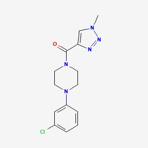 (4-(3-chlorophenyl)piperazin-1-yl)(1-methyl-1H-1,2,3-triazol-4-yl)methanone