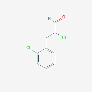 molecular formula C9H8Cl2O B2423508 2-氯-3-(2-氯苯基)丙醛 CAS No. 207463-28-3