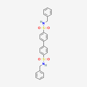 molecular formula C26H24N2O4S2 B2423509 N4,N4'-dibenzyl-[1,1'-biphenyl]-4,4'-disulfonamide CAS No. 313493-41-3