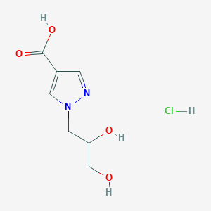 1-(2,3-dihydroxypropyl)-1H-pyrazole-4-carboxylic acid hydrochloride