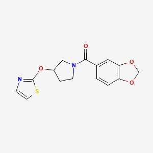 Benzo[d][1,3]dioxol-5-yl(3-(thiazol-2-yloxy)pyrrolidin-1-yl)methanone