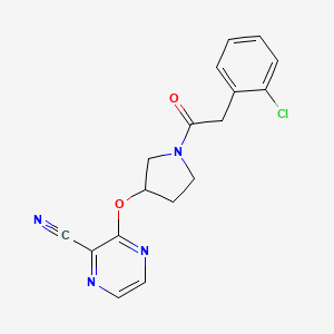 3-((1-(2-(2-Chlorophenyl)acetyl)pyrrolidin-3-yl)oxy)pyrazine-2-carbonitrile