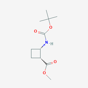 molecular formula C11H19NO4 B2423535 methyl (1R,2S)-2-(tert-butoxycarbonylamino)cyclobutanecarboxylate CAS No. 868364-62-9