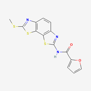 molecular formula C14H9N3O2S3 B2423536 N-(2-methylsulfanyl-[1,3]thiazolo[4,5-g][1,3]benzothiazol-7-yl)furan-2-carboxamide CAS No. 477503-41-6
