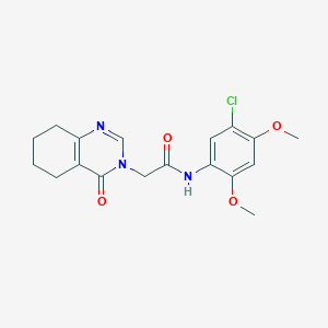 molecular formula C18H20ClN3O4 B2423538 N-(5-chloro-2,4-dimethoxyphenyl)-2-(4-oxo-5,6,7,8-tetrahydroquinazolin-3(4H)-yl)acetamide CAS No. 1251692-54-2