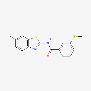 N-(6-methylbenzo[d]thiazol-2-yl)-3-(methylthio)benzamide