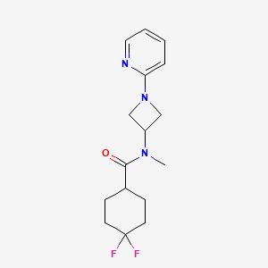 4,4-Difluoro-N-methyl-N-(1-pyridin-2-ylazetidin-3-yl)cyclohexane-1-carboxamide