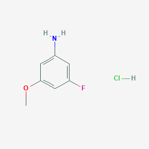 molecular formula C7H9ClFNO B2423552 3-Fluoro-5-methoxyaniline;hydrochloride CAS No. 29685-59-4