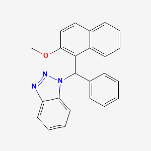 molecular formula C24H19N3O B2423558 1-[(2-Methoxynaphthalen-1-yl)-phenylmethyl]benzotriazole CAS No. 132377-95-8