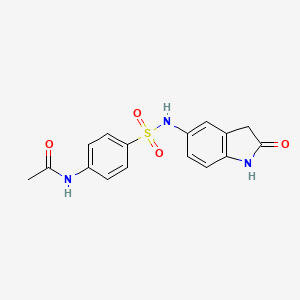 N-(4-(N-(2-oxoindolin-5-yl)sulfamoyl)phenyl)acetamide