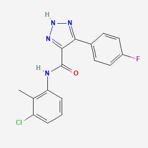 N-(3-chloro-2-methylphenyl)-4-(4-fluorophenyl)-1H-1,2,3-triazole-5-carboxamide