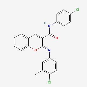 (2Z)-2-[(4-chloro-3-methylphenyl)imino]-N-(4-chlorophenyl)-2H-chromene-3-carboxamide