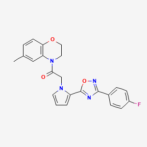 2-{2-[3-(4-fluorophenyl)-1,2,4-oxadiazol-5-yl]-1H-pyrrol-1-yl}-1-(6-methyl-3,4-dihydro-2H-1,4-benzoxazin-4-yl)ethan-1-one